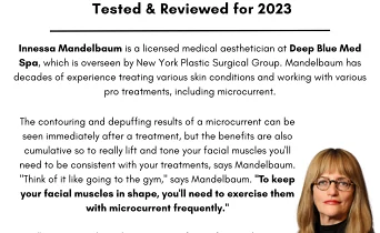 Innessa Mandelbaum featured In Cosmopolitan on Top Microcurrent Devices