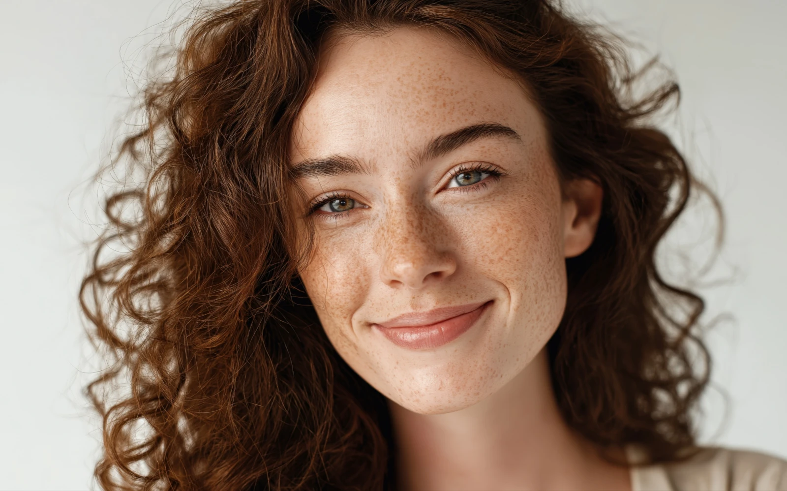 youthful woman with healthy glowing skin