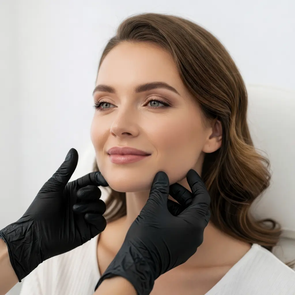 med spa patient during injectable filler consultation