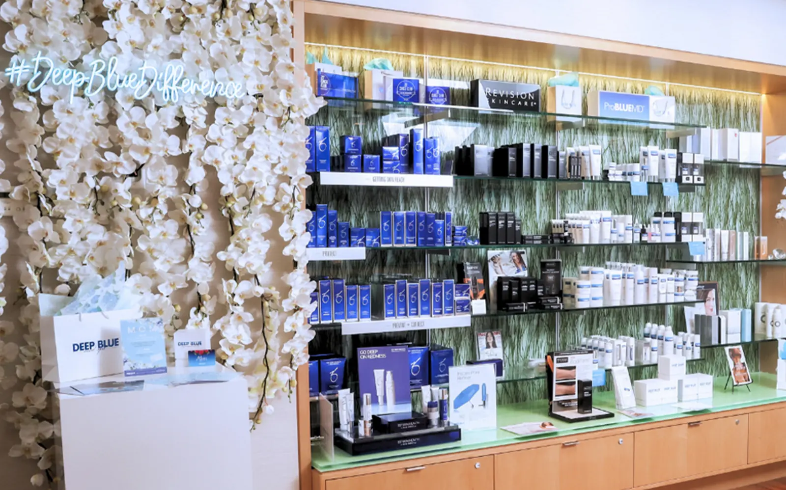 DBMS Babylon interior wall skincare products