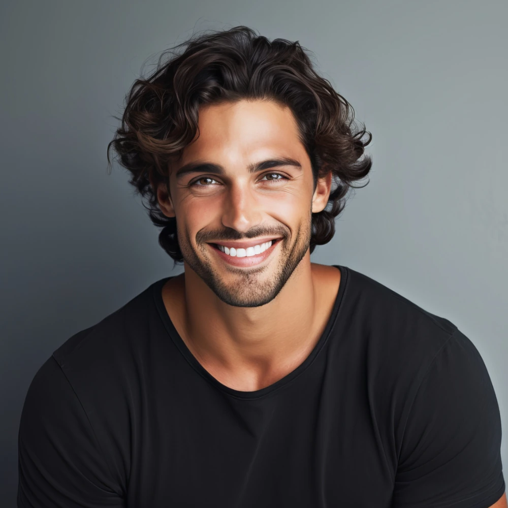 attractive man with great hair