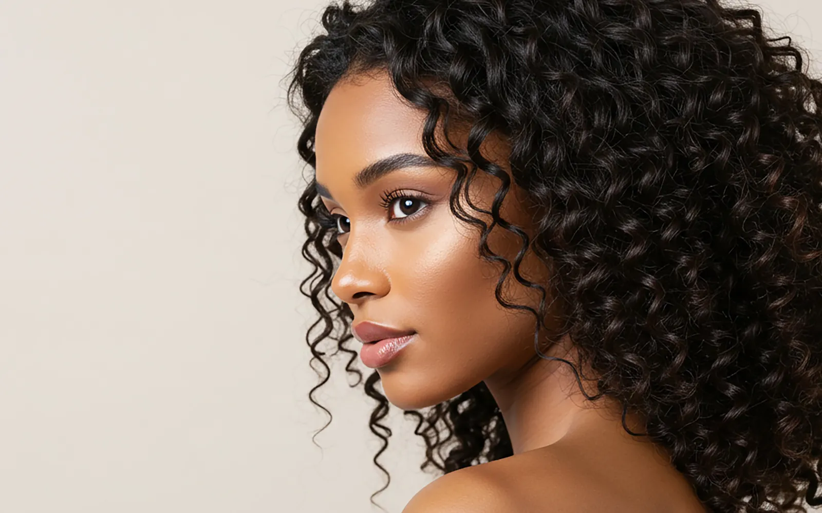 stunning woman with smooth glowing skin