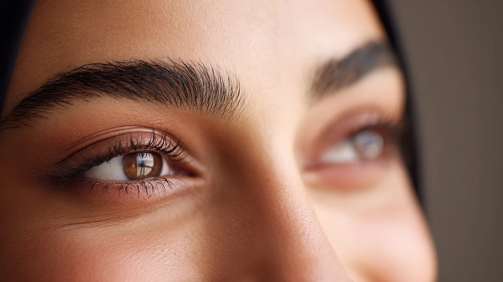 close up of woman after non surgically enhancing her under eyes
