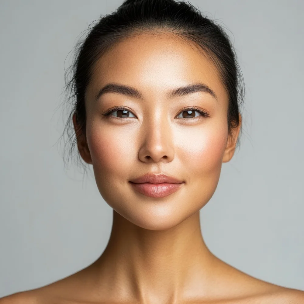 woman with perfect smooth clear skin