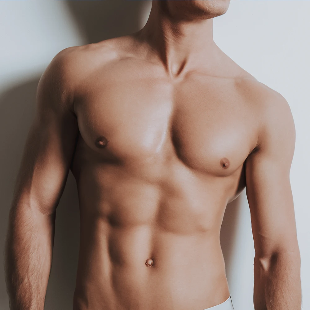 fit shirtless man upper torso