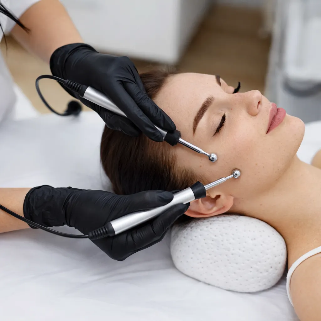 patient during microcurrent therapy