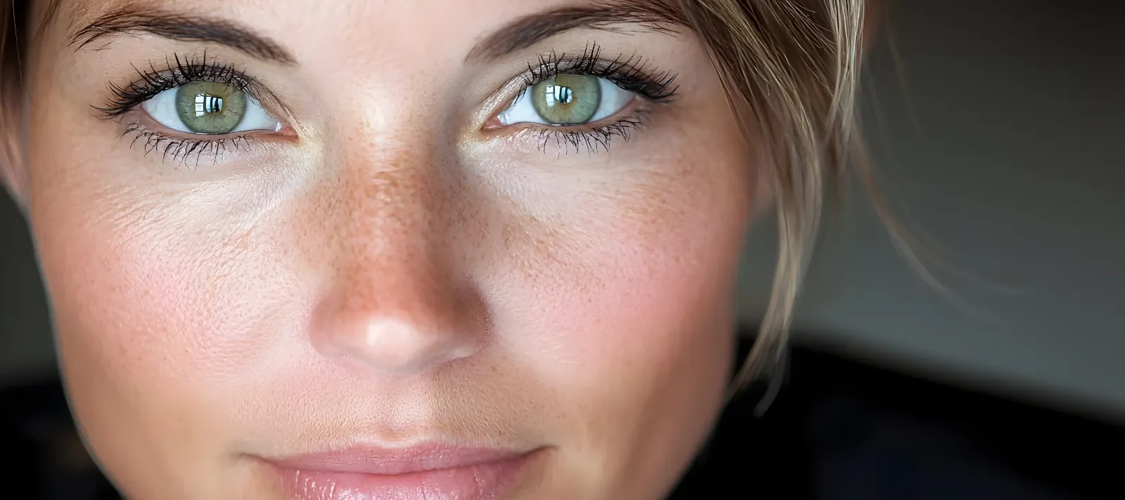 mature woman showing beautiful radiant skin