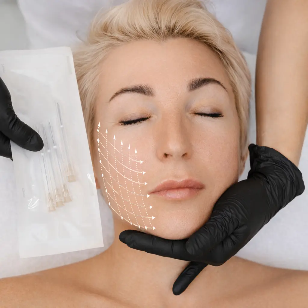 patient during thread lift procedure
